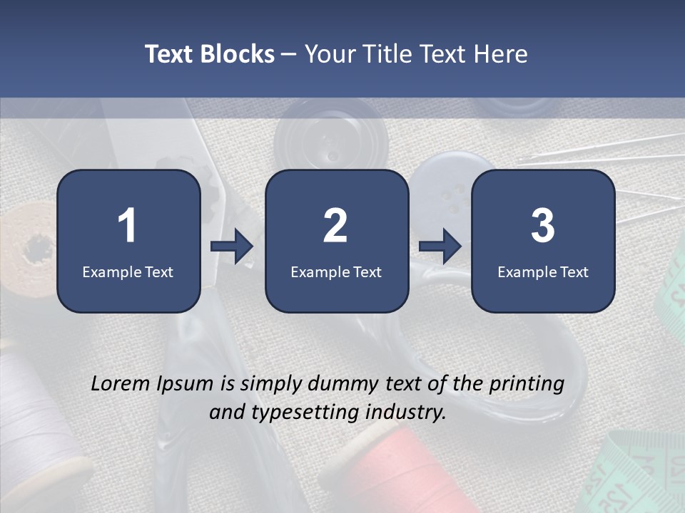Bobbins Fabric Tape PowerPoint Template