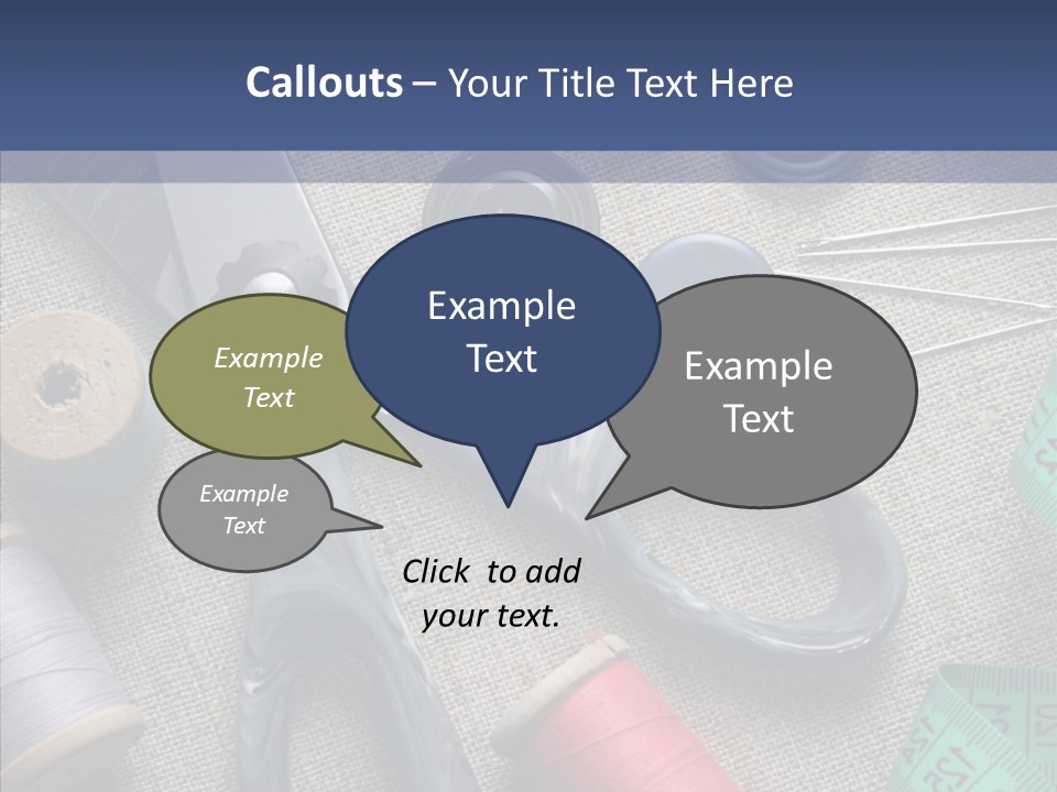 Bobbins Fabric Tape PowerPoint Template