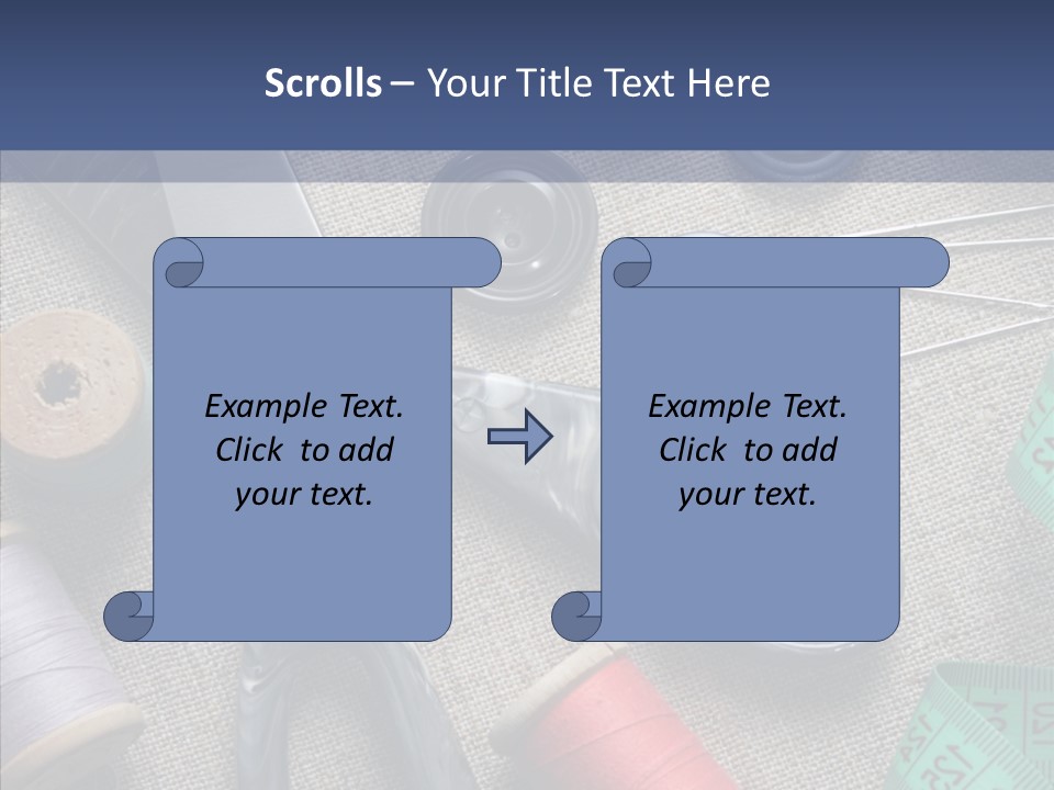 Bobbins Fabric Tape PowerPoint Template