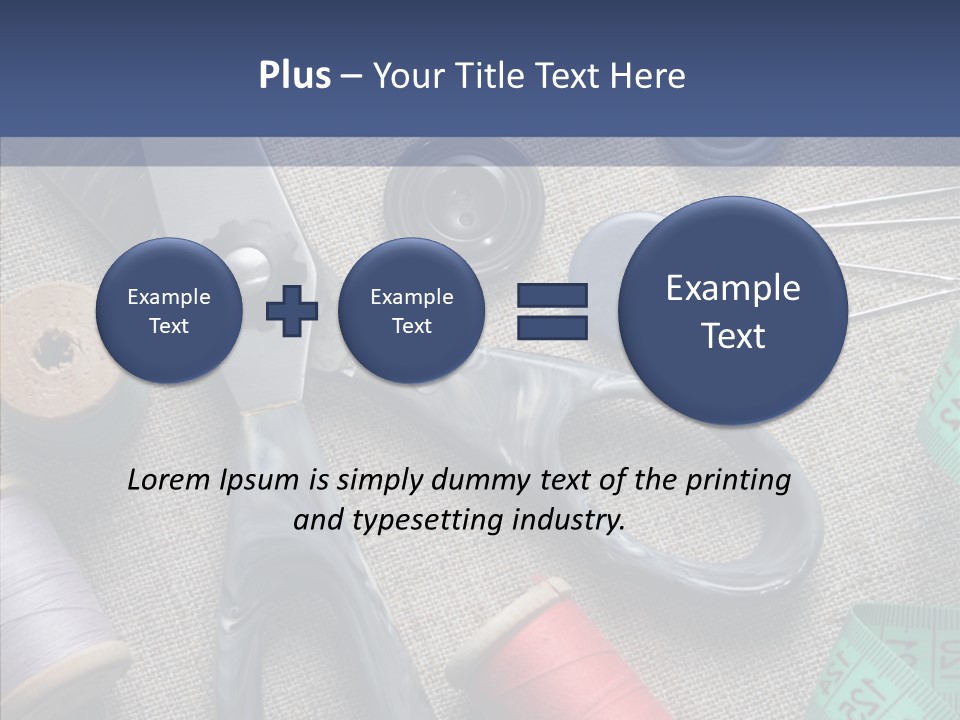 Bobbins Fabric Tape PowerPoint Template