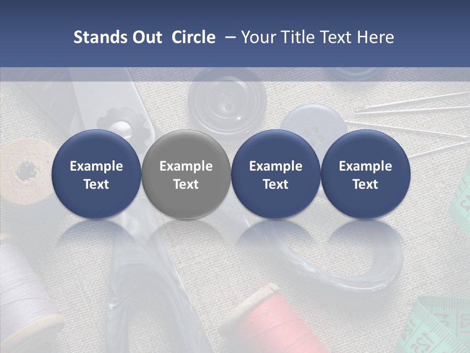 Bobbins Fabric Tape PowerPoint Template