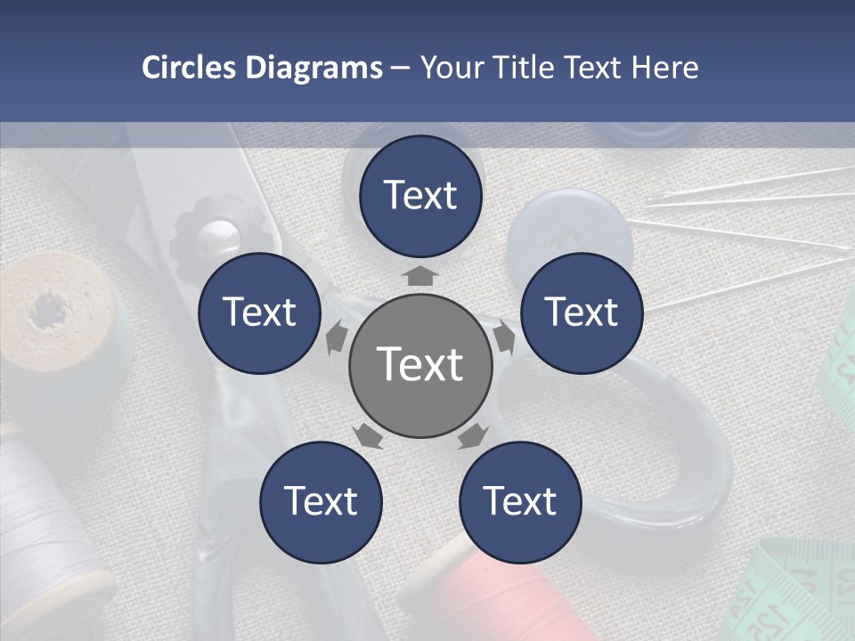 Bobbins Fabric Tape PowerPoint Template