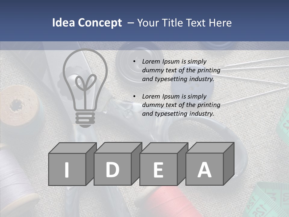 Bobbins Fabric Tape PowerPoint Template