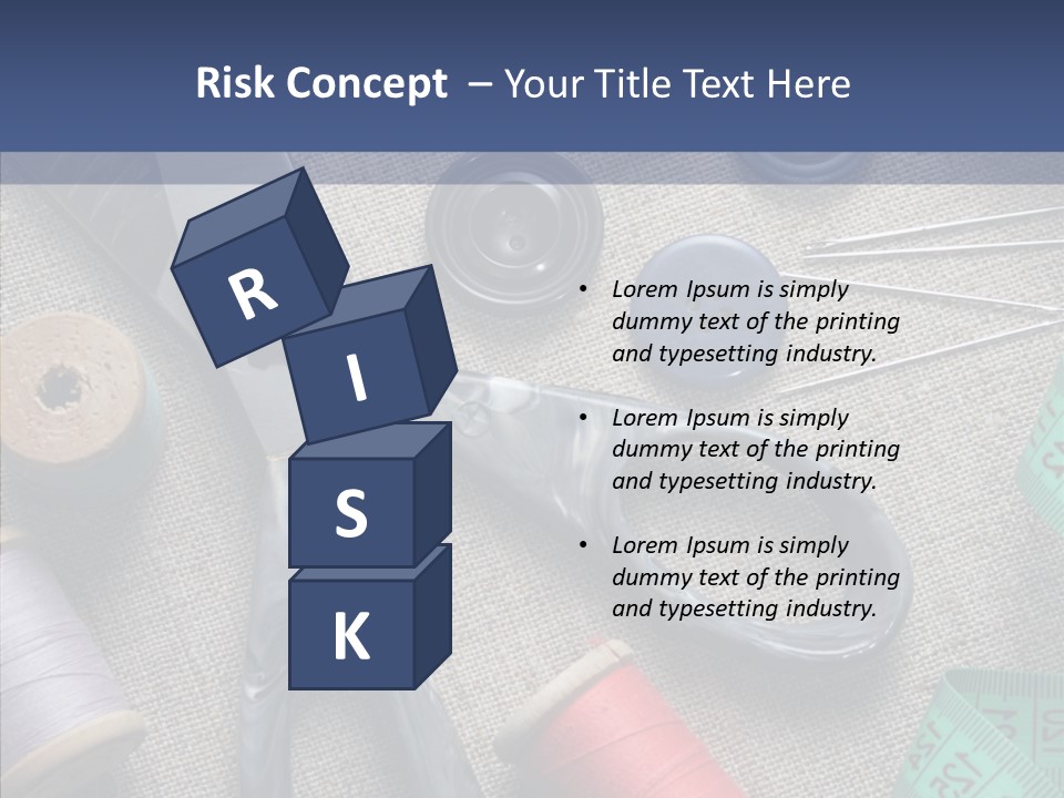 Bobbins Fabric Tape PowerPoint Template