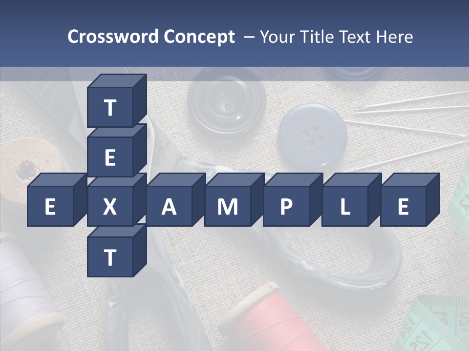 Bobbins Fabric Tape PowerPoint Template