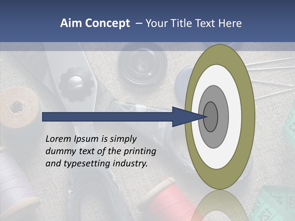 Bobbins Fabric Tape PowerPoint Template
