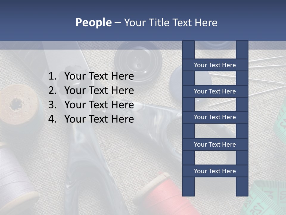 Bobbins Fabric Tape PowerPoint Template