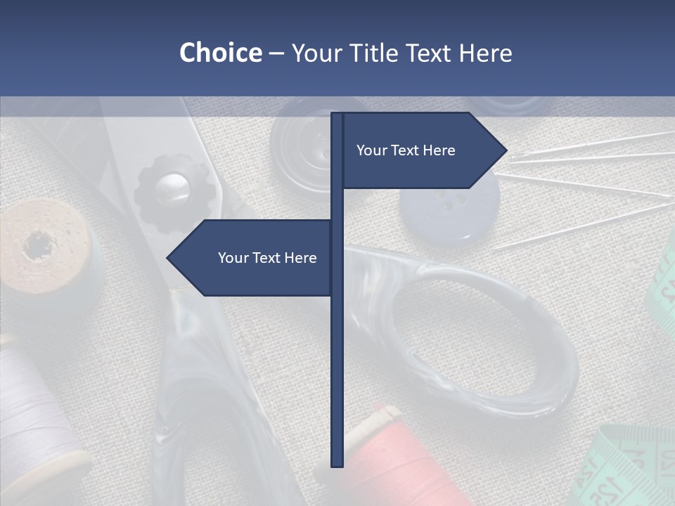 Bobbins Fabric Tape PowerPoint Template