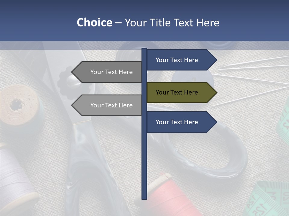 Bobbins Fabric Tape PowerPoint Template