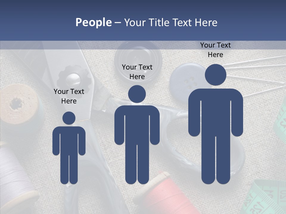 Bobbins Fabric Tape PowerPoint Template