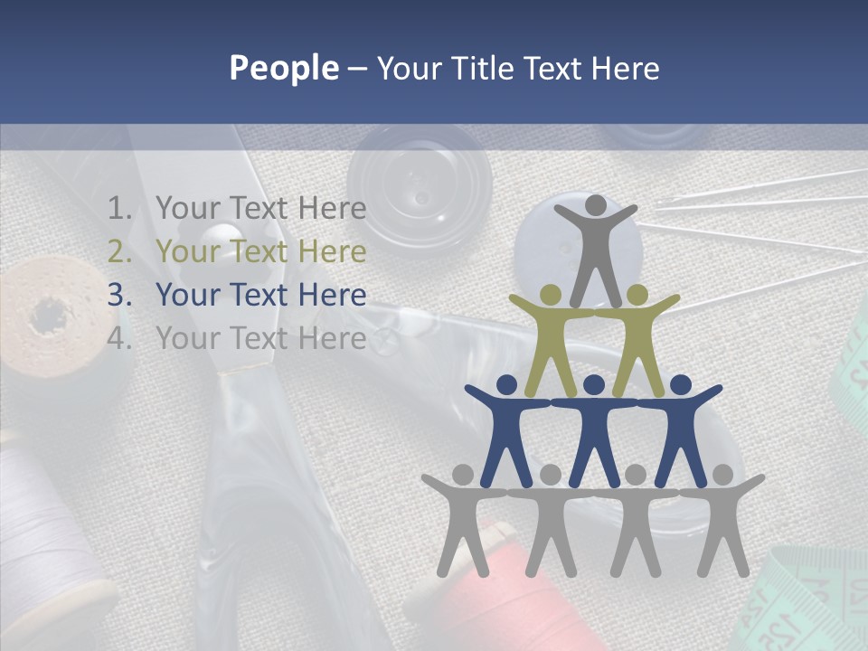 Bobbins Fabric Tape PowerPoint Template