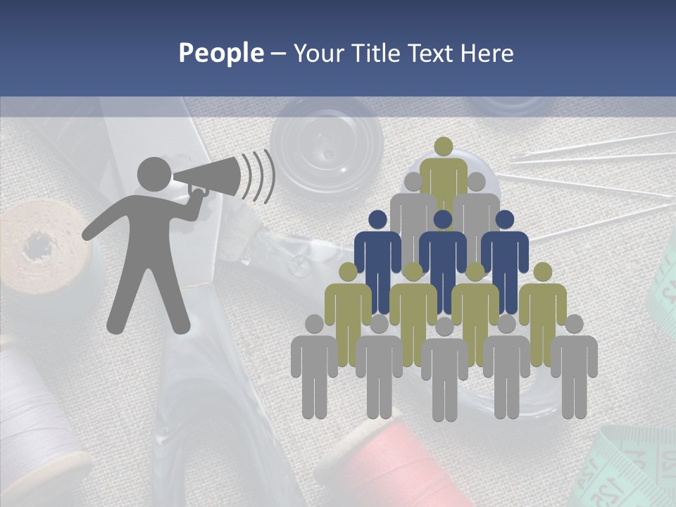 Bobbins Fabric Tape PowerPoint Template