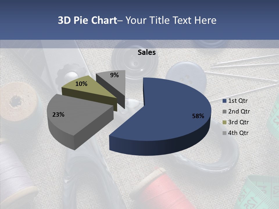 Bobbins Fabric Tape PowerPoint Template
