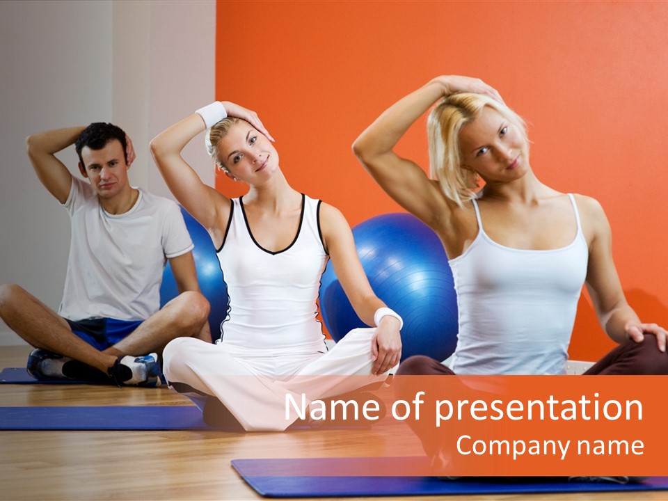 Pose Beauty Fitness PowerPoint Template