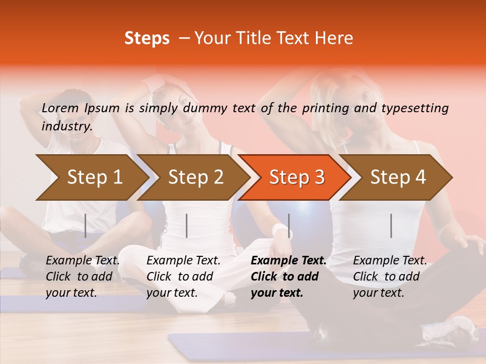 Pose Beauty Fitness PowerPoint Template