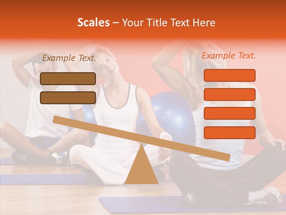 Pose Beauty Fitness PowerPoint Template