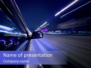 Traffic Velocity Move PowerPoint Template