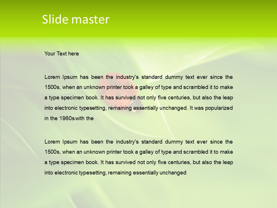 Idyllic Spring Grass PowerPoint Template
