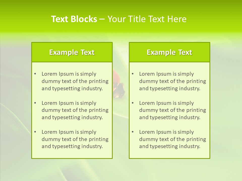 Idyllic Spring Grass PowerPoint Template