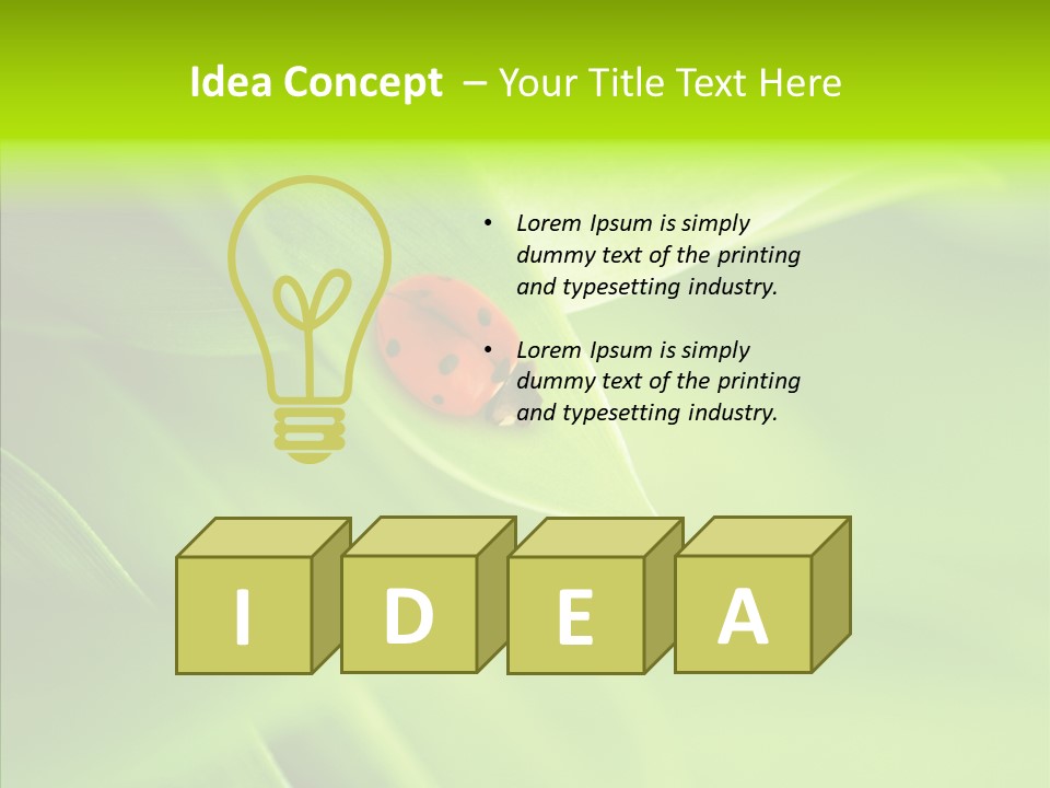 Idyllic Spring Grass PowerPoint Template