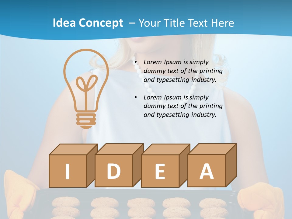 Lady Hairstyle Person PowerPoint Template