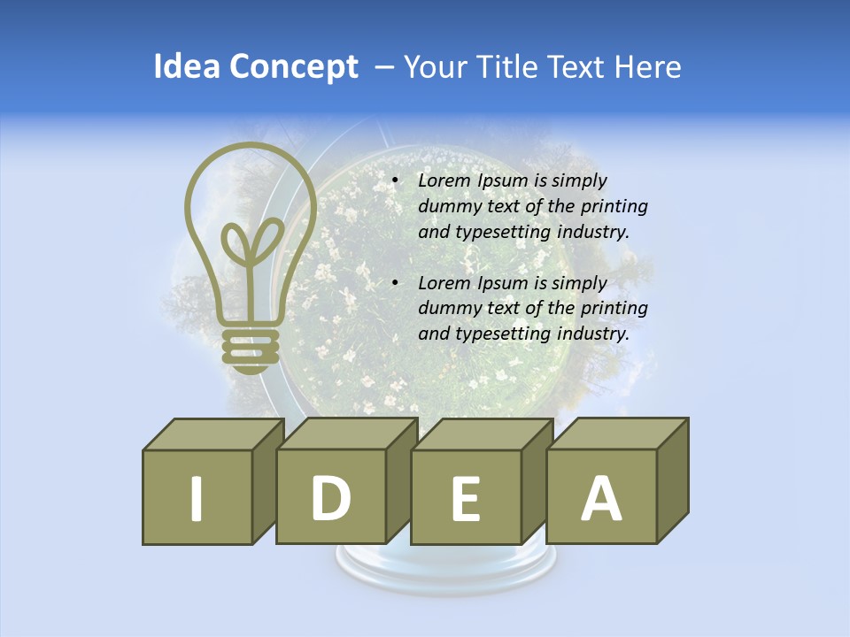 Environmental Landscape World PowerPoint Template