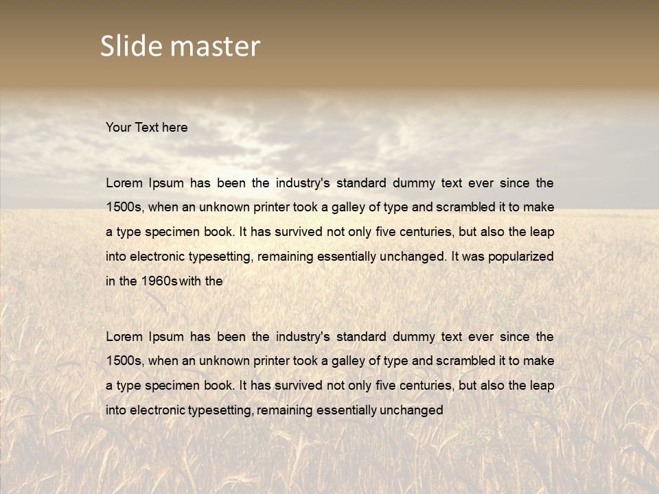 Cloudy Field Wind PowerPoint Template