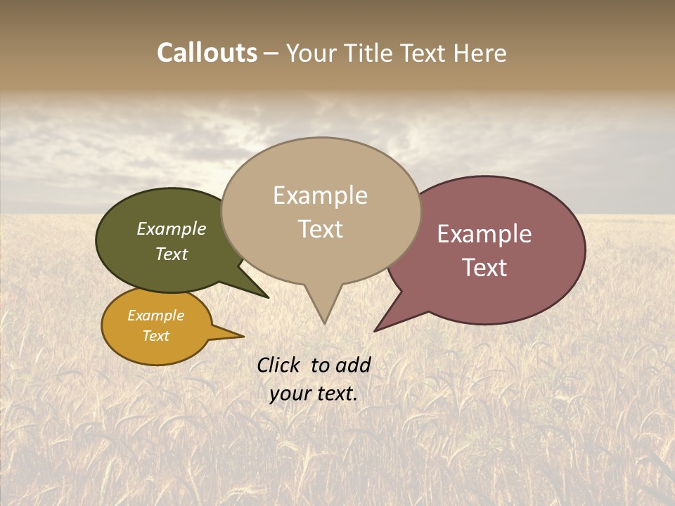 Cloudy Field Wind PowerPoint Template