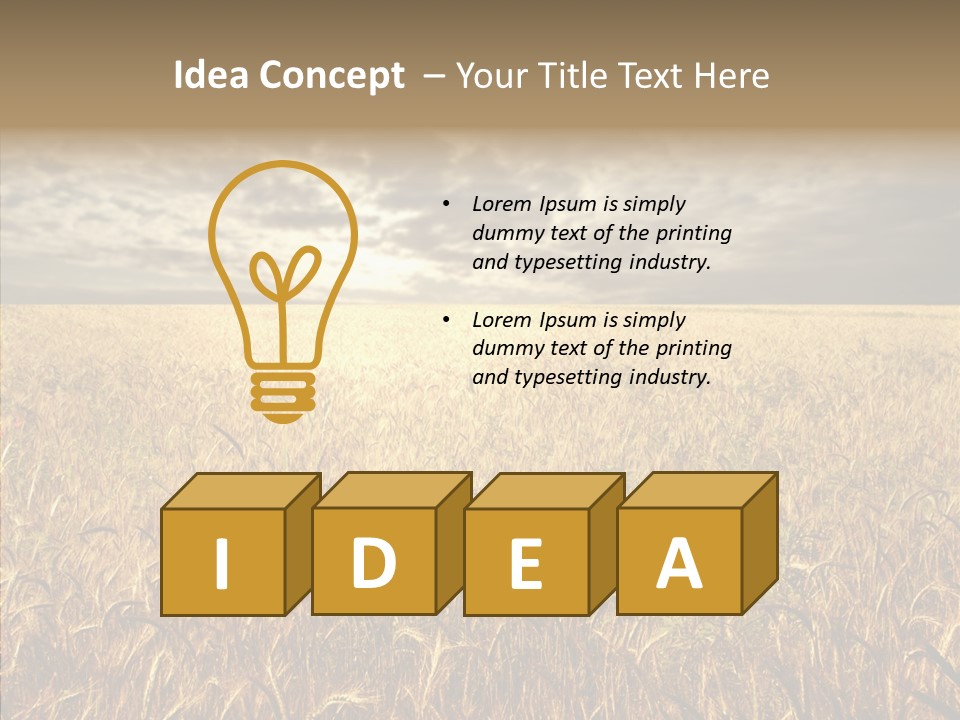 Cloudy Field Wind PowerPoint Template