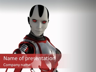 Wallpaper Metal Girl PowerPoint Template