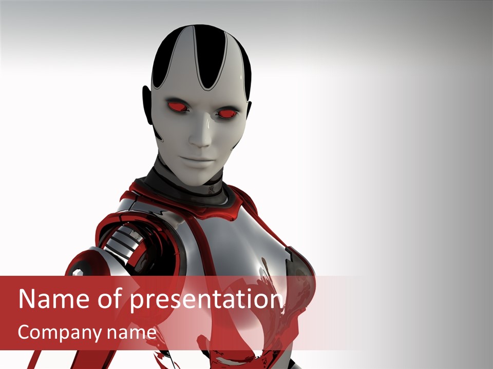 Wallpaper Metal Girl PowerPoint Template