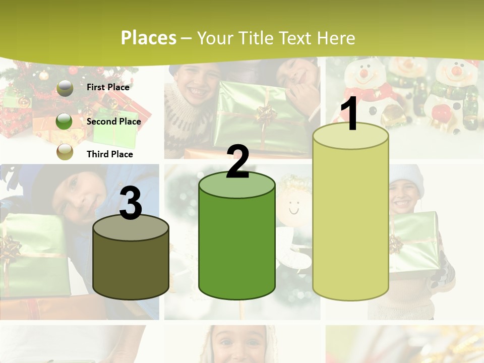 Man Blue Hold PowerPoint Template