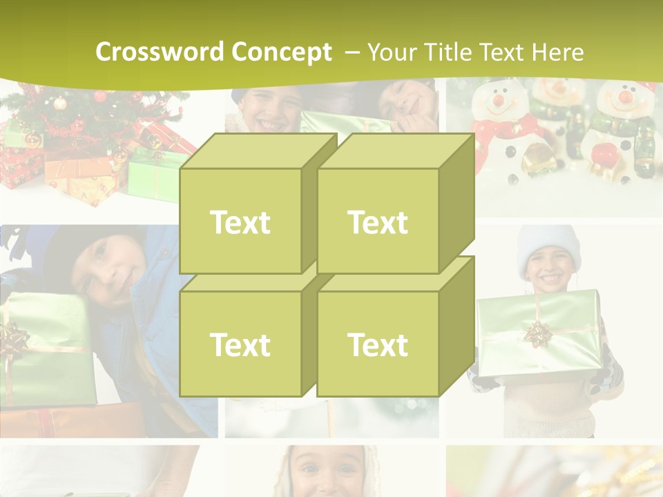 Man Blue Hold PowerPoint Template