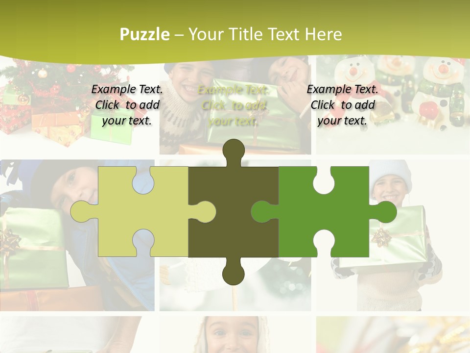 Man Blue Hold PowerPoint Template