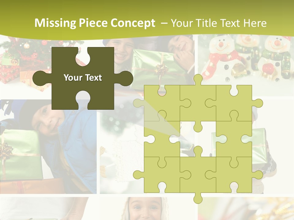 Man Blue Hold PowerPoint Template