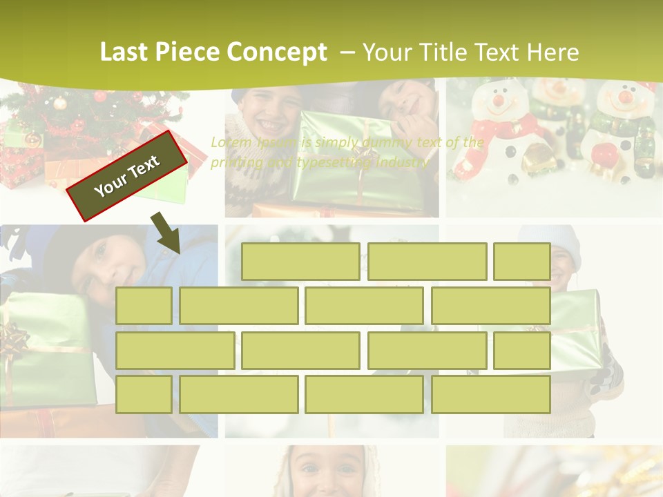 Man Blue Hold PowerPoint Template