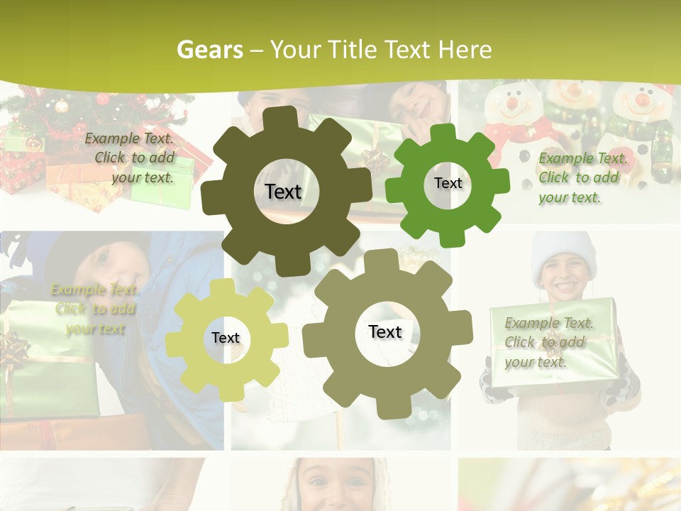 Man Blue Hold PowerPoint Template