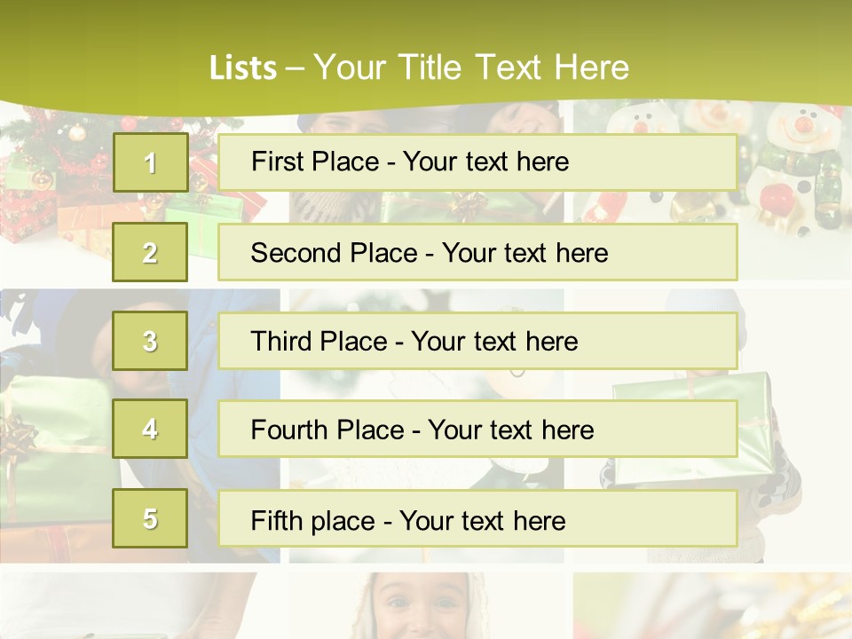 Man Blue Hold PowerPoint Template