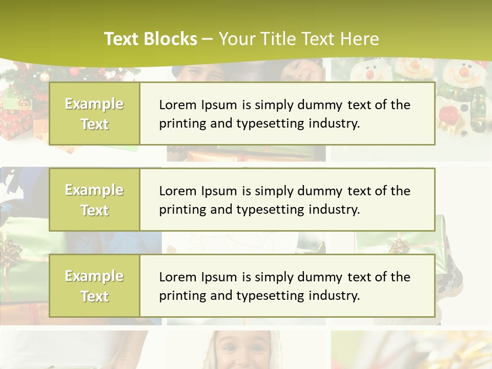 Man Blue Hold PowerPoint Template