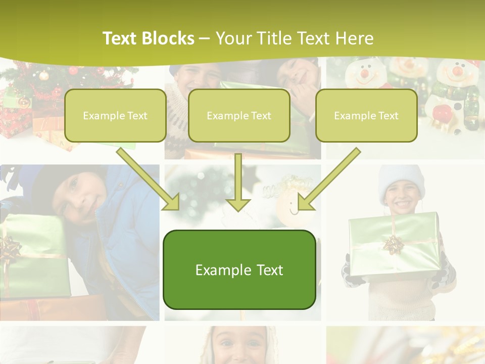 Man Blue Hold PowerPoint Template