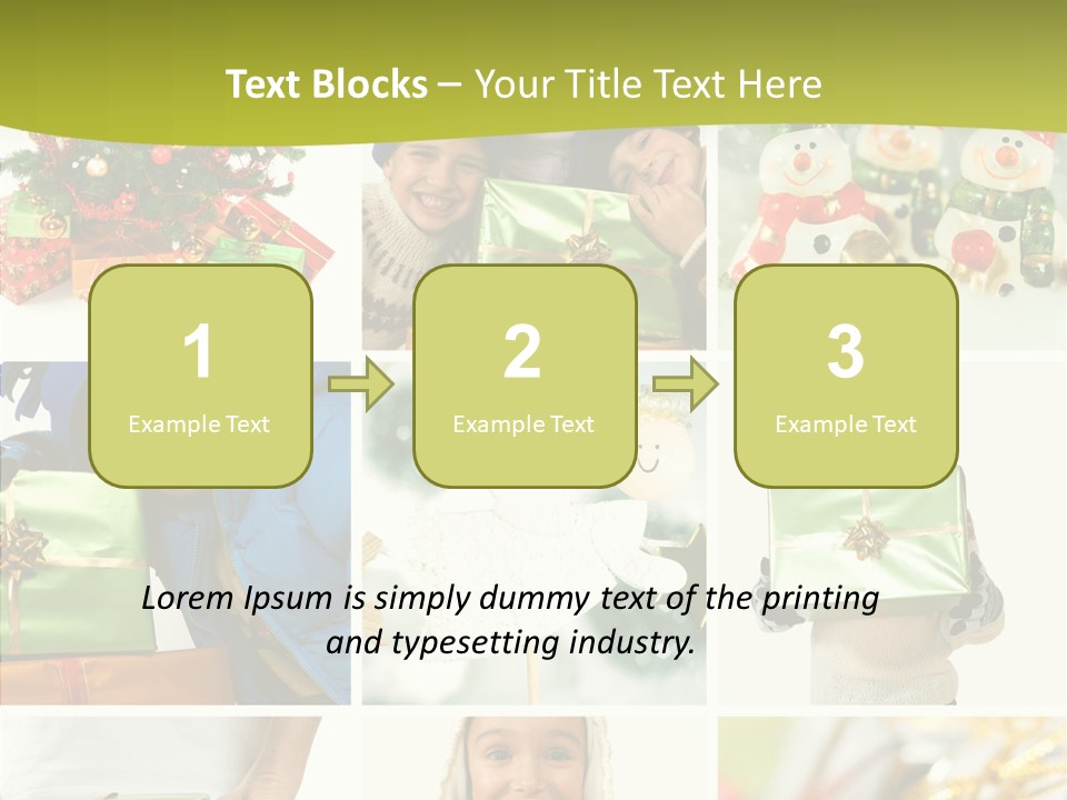 Man Blue Hold PowerPoint Template