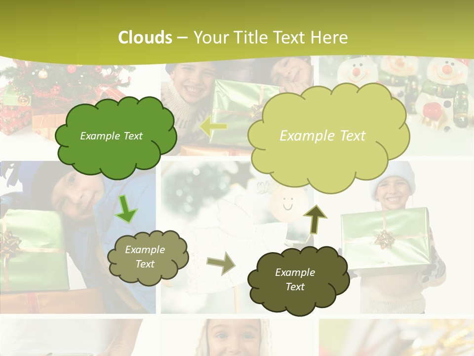 Man Blue Hold PowerPoint Template