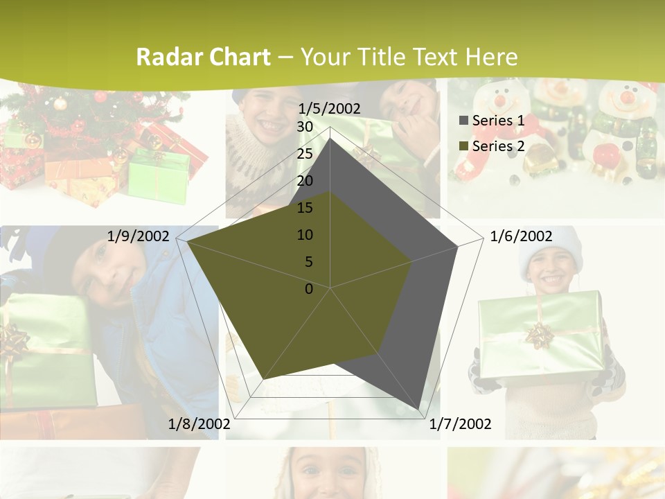 Man Blue Hold PowerPoint Template