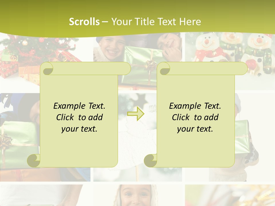 Man Blue Hold PowerPoint Template