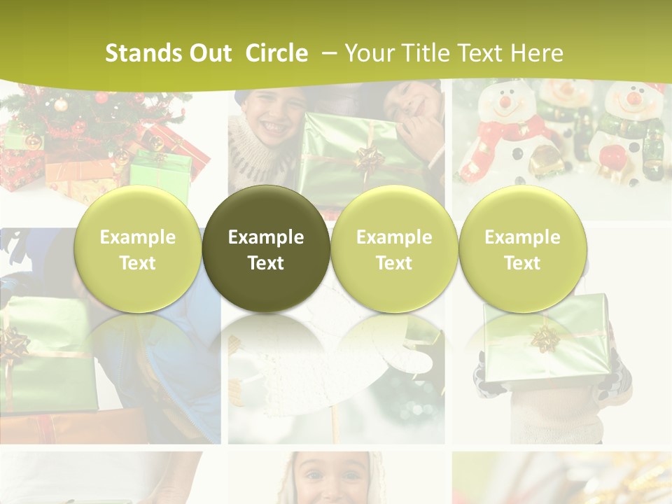 Man Blue Hold PowerPoint Template