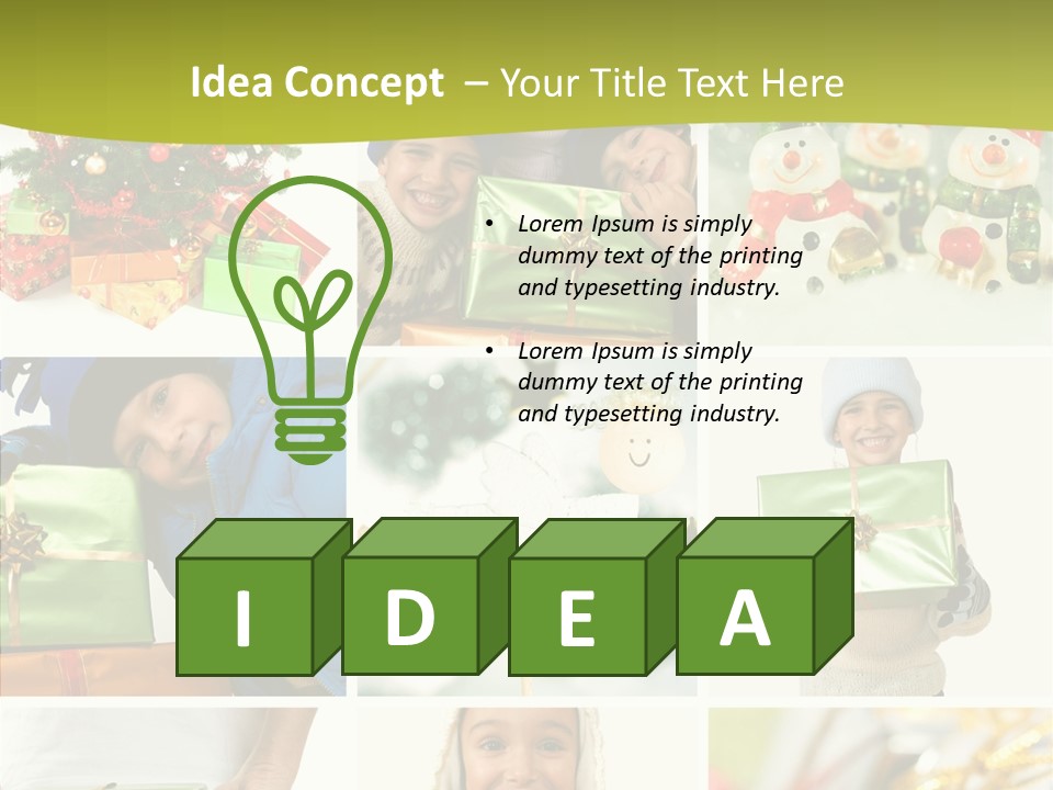 Man Blue Hold PowerPoint Template