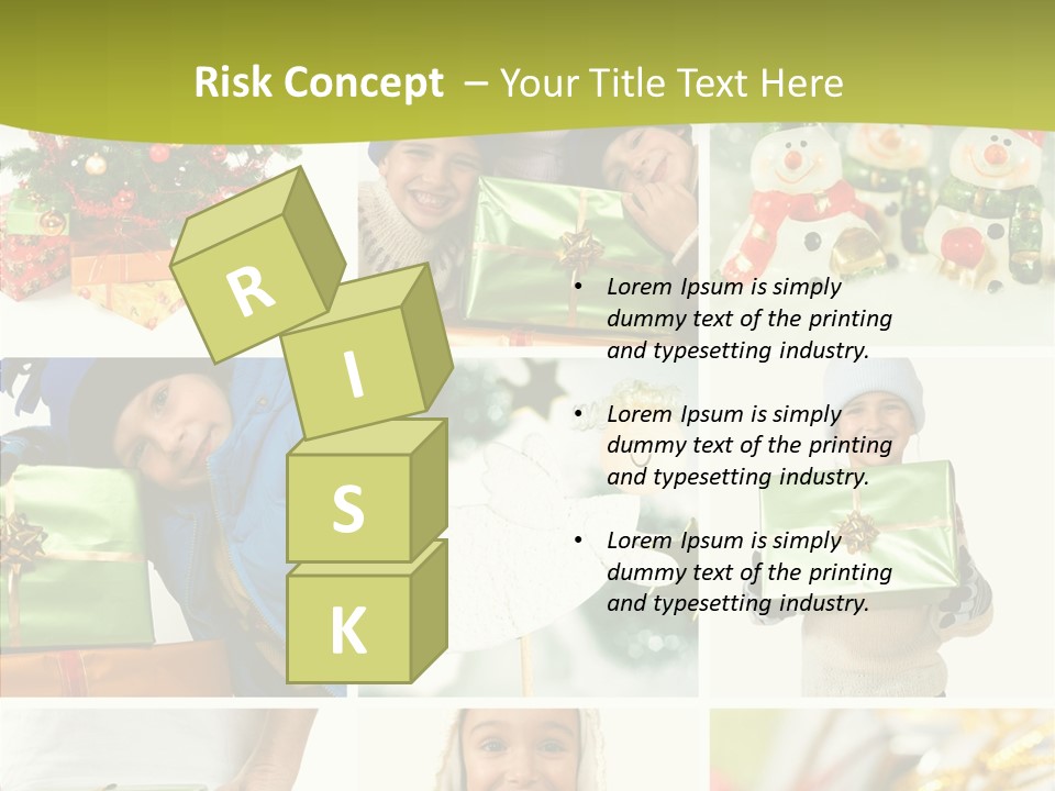 Man Blue Hold PowerPoint Template