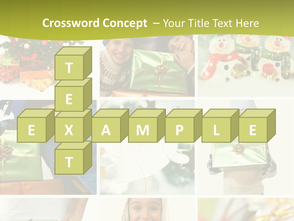 Man Blue Hold PowerPoint Template