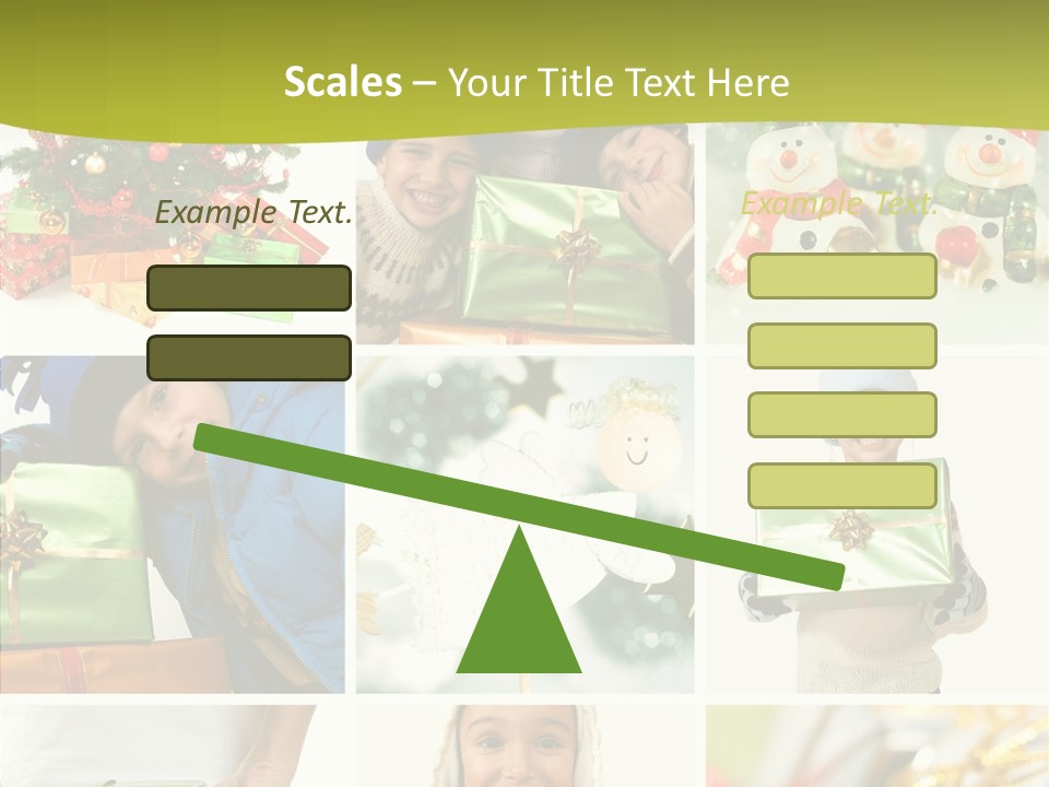 Man Blue Hold PowerPoint Template