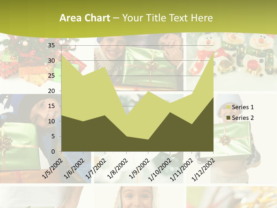 Man Blue Hold PowerPoint Template